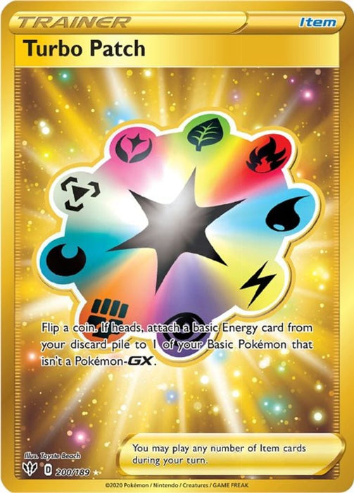 Turbo Patch Secret (#200/189) (SWSH03: Darkness Ablaze) Near Mint Holofoil