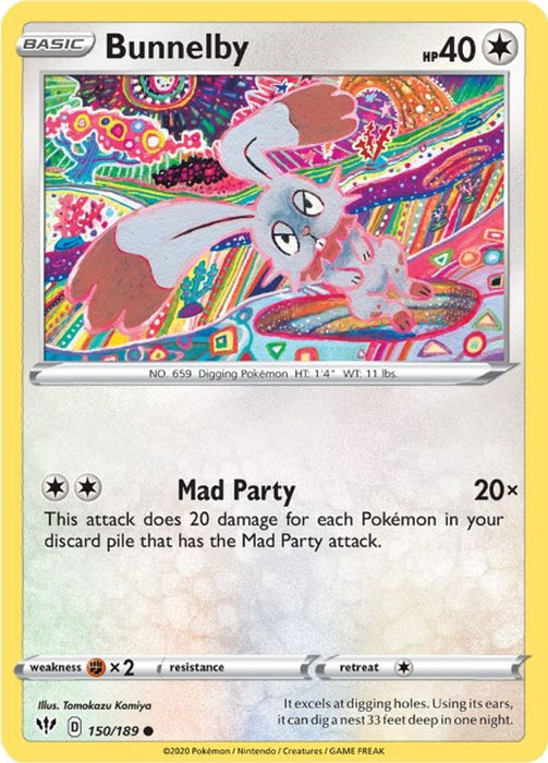 Bunnelby (#150/189) (SWSH03: Darkness Ablaze) Near Mint