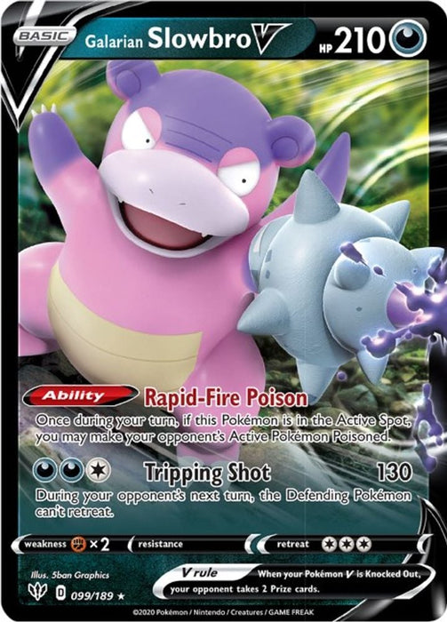 Galarian Slowbro V (#099/189) (SWSH03: Darkness Ablaze) Near Mint Holofoil