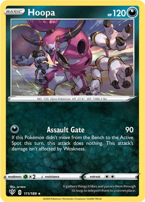 Hoopa (#111/189) (SWSH03: Darkness Ablaze) Near Mint Holofoil