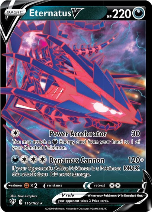 Eternatus V (#116/189) (SWSH03: Darkness Ablaze) Near Mint Holofoil