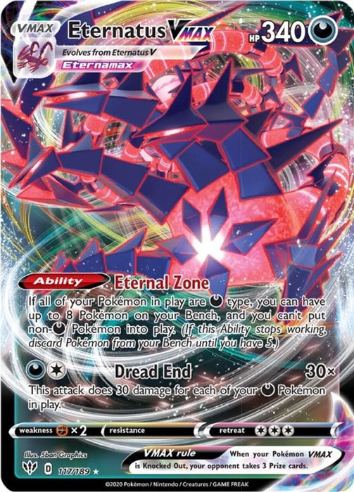 Eternatus VMAX (#117/189) (SWSH03: Darkness Ablaze)