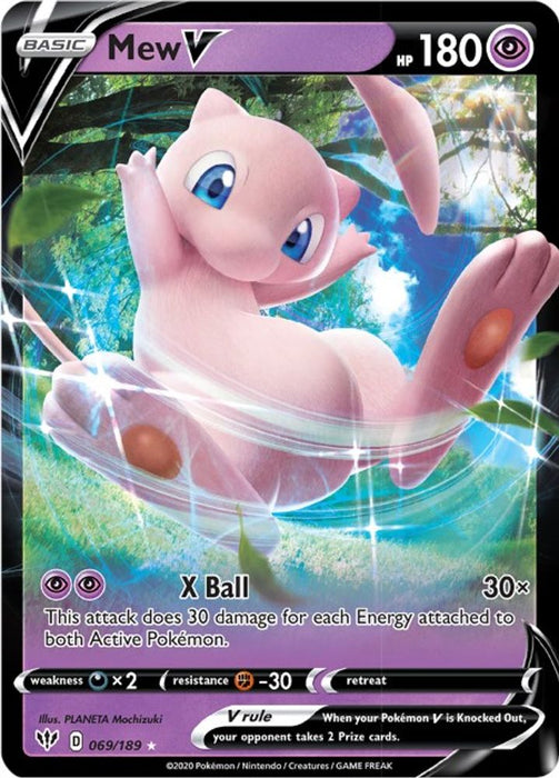 Mew V (#069/189) (SWSH03: Darkness Ablaze) Near Mint Holofoil