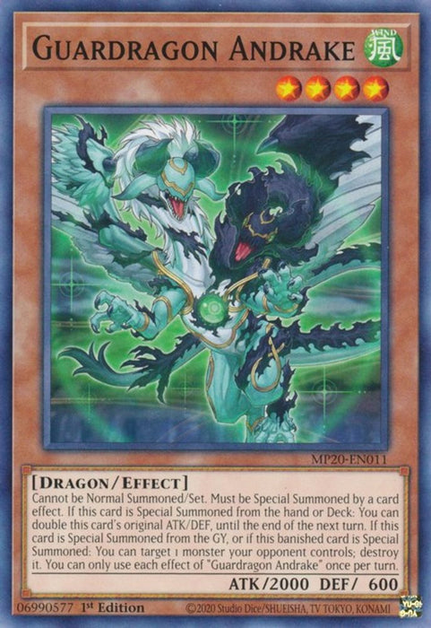 Guardragon Andrake (#MP20-EN011) (2020 Tin of Lost Memories) Near Mint 1st Edition