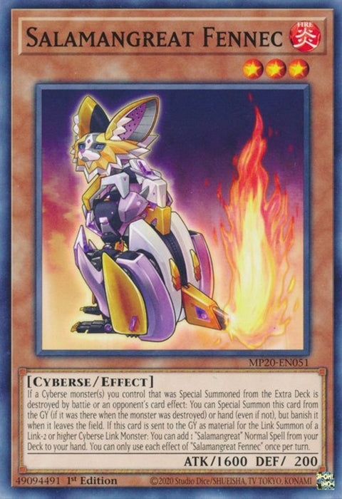 Salamangreat Fennec (#MP20-EN051) (2020 Tin of Lost Memories) Near Mint 1st Edition