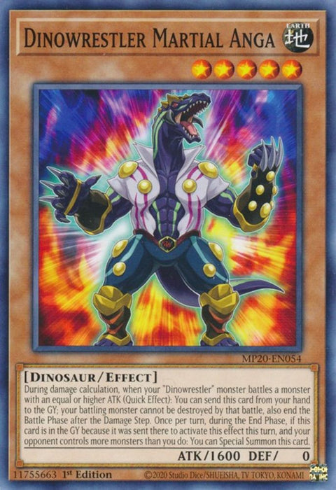 Dinowrestler Martial Anga (#MP20-EN054) (2020 Tin of Lost Memories) Near Mint 1st Edition