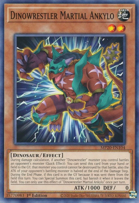 Dinowrestler Martial Ankylo (#MP20-EN104) (2020 Tin of Lost Memories) Near Mint 1st Edition