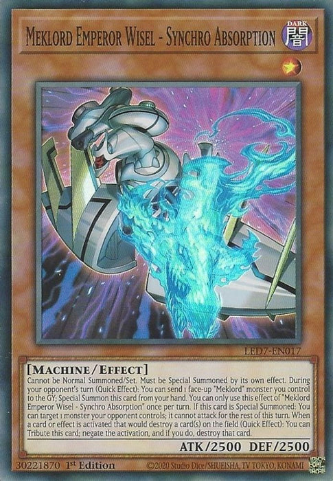 Meklord Emperor Wisel - Synchro Absorption (#LED7-EN017) (Legendary Duelists: Rage of Ra) Near Mint 1st Edition