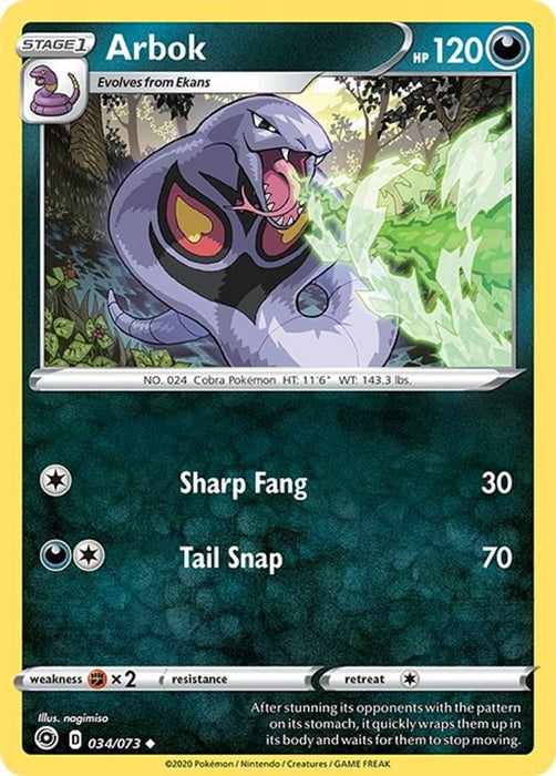 Arbok (#34/73) (Champion's Path)