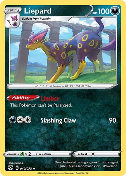 Liepard (#40/73) (Champion's Path) Near Mint Reverse Holofoil