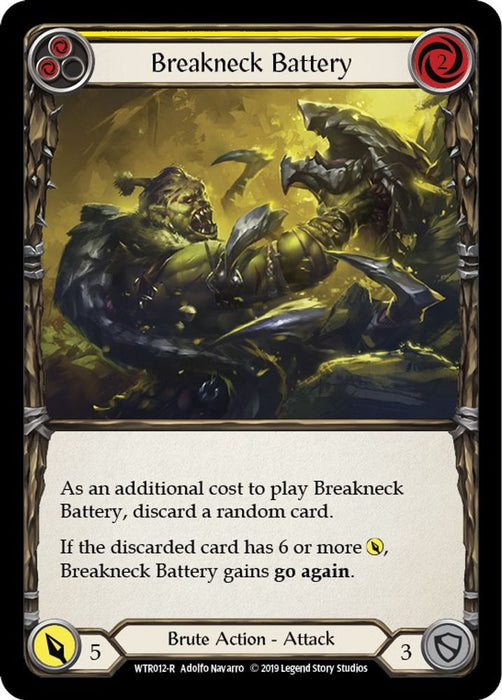 Breakneck Battery (Yellow) (#WTR012) (Welcome to Rathe) Near Mint Unlimited Edition Rainbow Foil