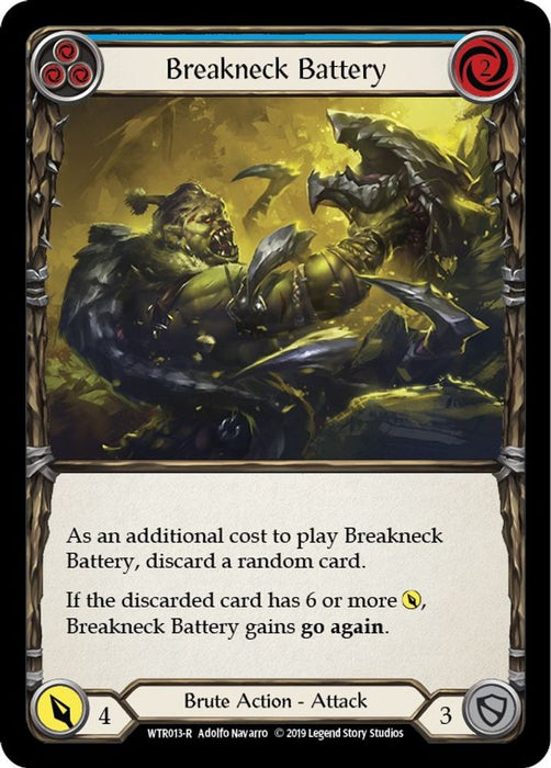 Breakneck Battery (Blue) (#WTR013) (Welcome to Rathe) Near Mint Unlimited Edition Rainbow Foil