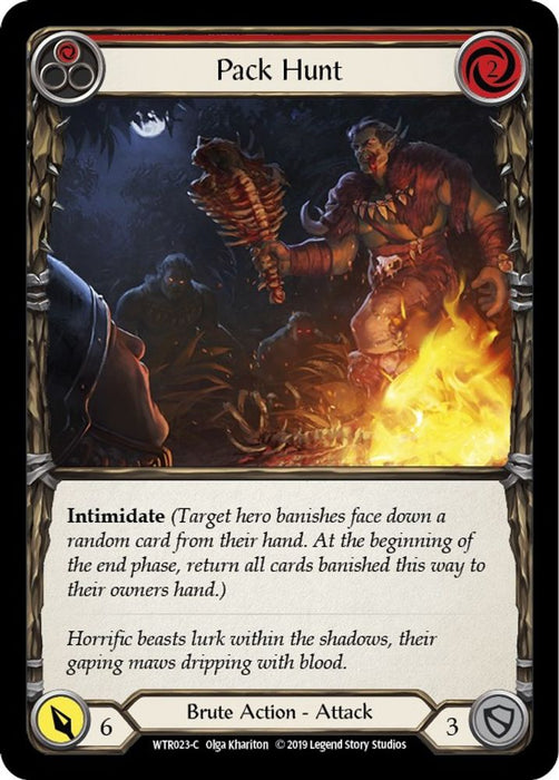 Pack Hunt (Red) (#WTR023) (Welcome to Rathe) Near Mint Unlimited Edition Rainbow Foil