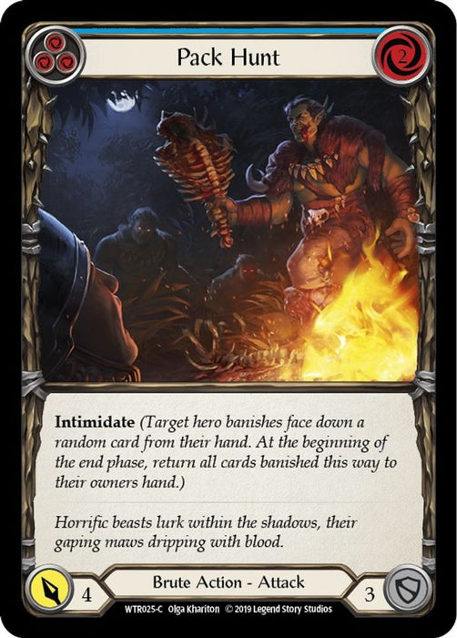 Pack Hunt (Blue) (#WTR025) (Welcome to Rathe) Near Mint Unlimited Edition Rainbow Foil