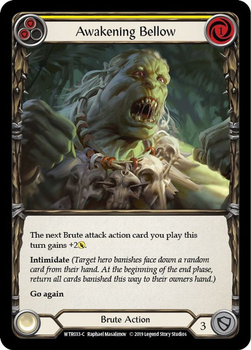 Awakening Bellow (Yellow) (#WTR033) (Welcome to Rathe) Near Mint Unlimited Edition Rainbow Foil