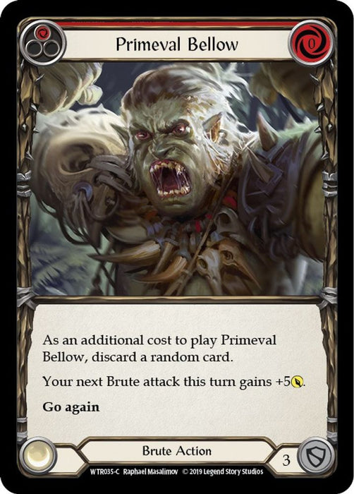 Primeval Bellow (Red) (#WTR035) (Welcome to Rathe) Near Mint Unlimited Edition Rainbow Foil