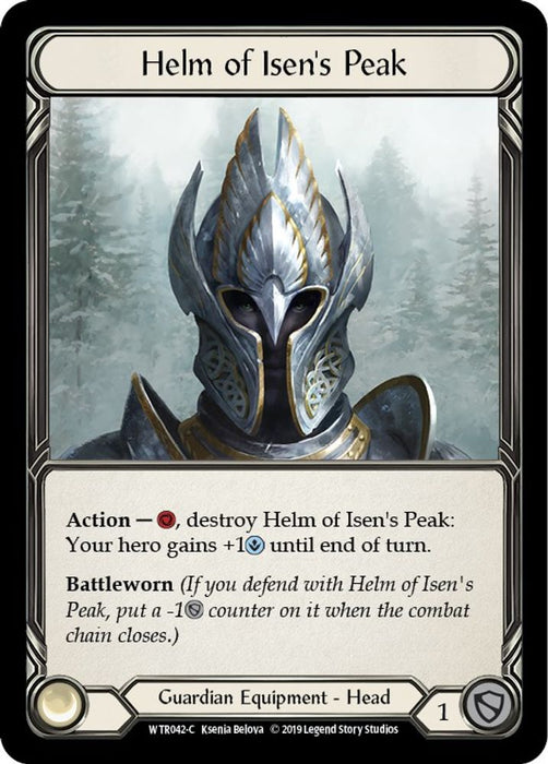 Helm of Isen's Peak (#WTR042-C) (Welcome to Rathe) Near Mint Unlimited Edition Rainbow Foil