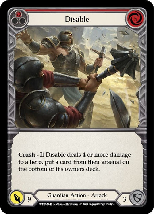Disable (Red) (#WTR048) (Welcome to Rathe) Near Mint Unlimited Edition Rainbow Foil