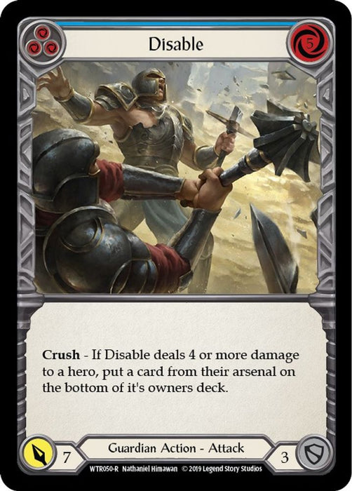 Disable (Blue) (#WTR050) (Welcome to Rathe) Near Mint Unlimited Edition Rainbow Foil