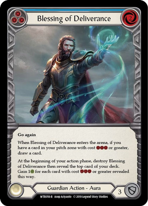 Blessing of Deliverance (Blue) (#WTR056) (Welcome to Rathe) Near Mint Unlimited Edition Rainbow Foil