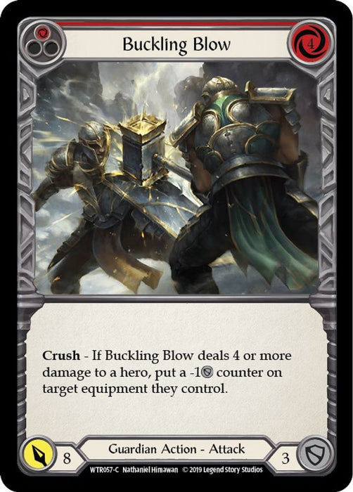 Buckling Blow (Red) (#WTR057) (Welcome to Rathe) Near Mint Unlimited Edition Rainbow Foil