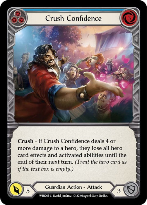 Crush Confidence (Blue) (#WTR065) (Welcome to Rathe) Near Mint Unlimited Edition Rainbow Foil