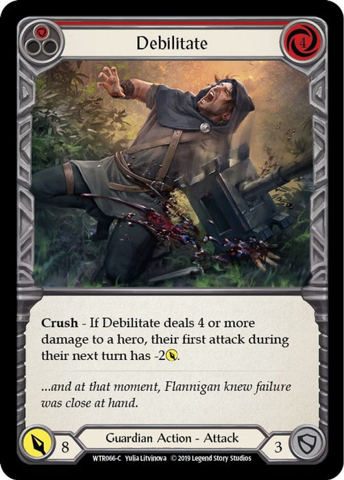 Debilitate (Red) (#WTR066) (Welcome to Rathe) Near Mint Unlimited Edition Rainbow Foil