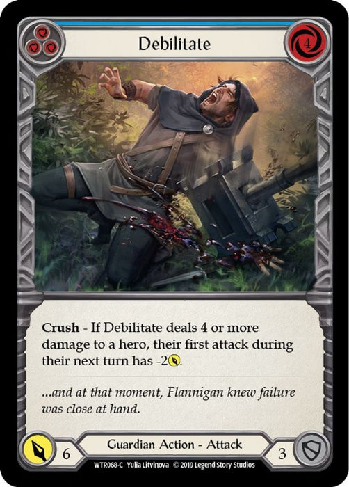 Debilitate (Blue) (#WTR068) (Welcome to Rathe) Near Mint Unlimited Edition Rainbow Foil
