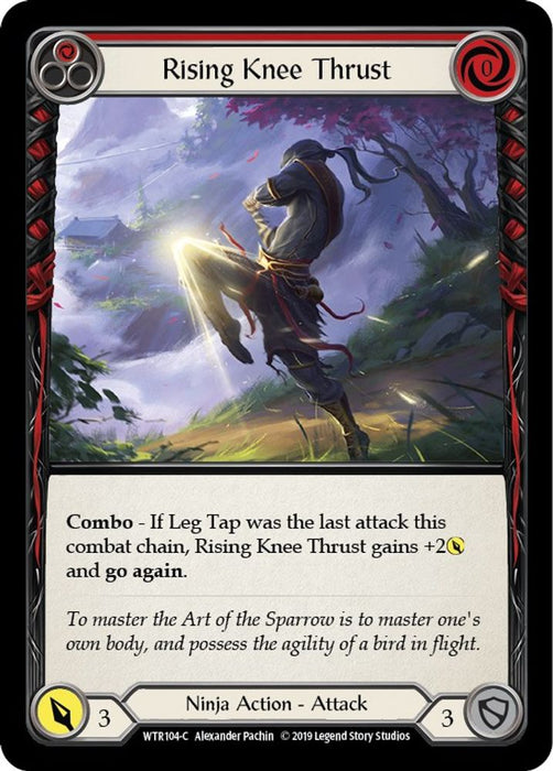 Rising Knee Thrust (Red) (#WTR104) (Welcome to Rathe) Near Mint Unlimited Edition Rainbow Foil