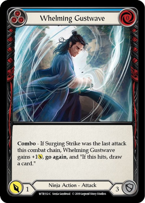 Whelming Gustwave (Blue) (#WTR112) (Welcome to Rathe) Near Mint Unlimited Edition Rainbow Foil