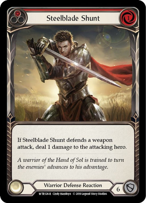 Steelblade Shunt (Red) (#WTR126) (Welcome to Rathe) Near Mint Unlimited Edition Rainbow Foil