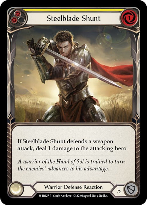 Steelblade Shunt (Yellow) (#WTR127) (Welcome to Rathe) Near Mint Unlimited Edition Rainbow Foil