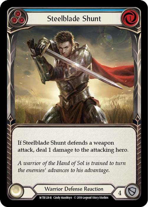 Steelblade Shunt (Blue) (#WTR128) (Welcome to Rathe) Near Mint Unlimited Edition Rainbow Foil