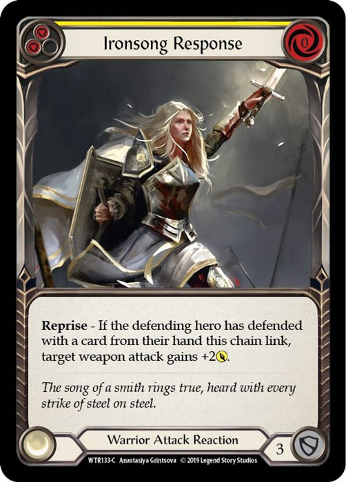 Ironsong Response (Yellow) (#WTR133) (Welcome to Rathe) Near Mint Unlimited Edition Rainbow Foil
