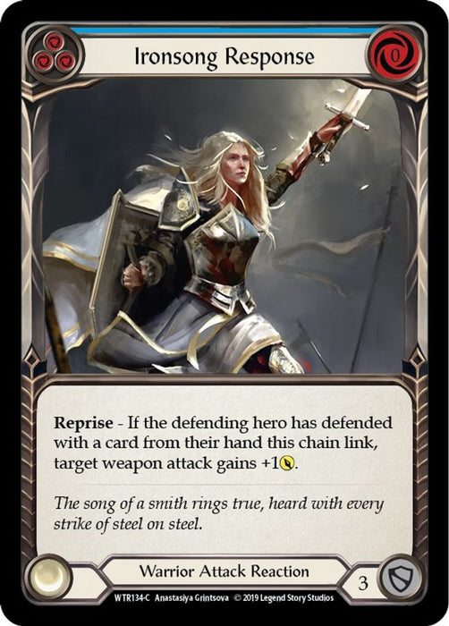 Ironsong Response (Blue) (#WTR134) (Welcome to Rathe) Near Mint Unlimited Edition Rainbow Foil