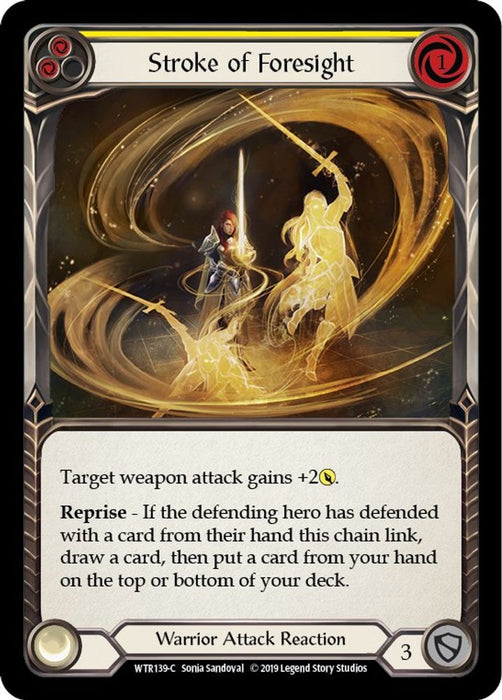Stroke of Foresight (Yellow) (#WTR139) (Welcome to Rathe) Near Mint Unlimited Edition Rainbow Foil