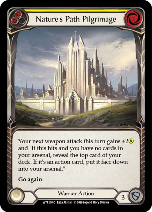 Nature's Path Pilgrimage (Yellow) (#WTR148) (Welcome to Rathe) Near Mint Unlimited Edition Rainbow Foil