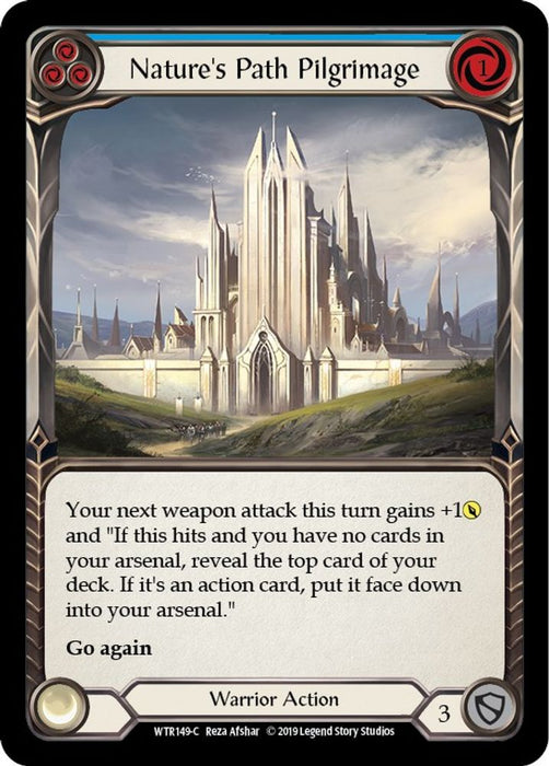 Nature's Path Pilgrimage (Blue) (#WTR149) (Welcome to Rathe) Near Mint Unlimited Edition Rainbow Foil