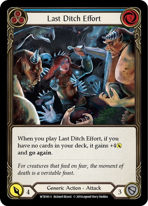 Last Ditch Effort (#WTR161) (Welcome to Rathe) Near Mint Unlimited Edition Normal