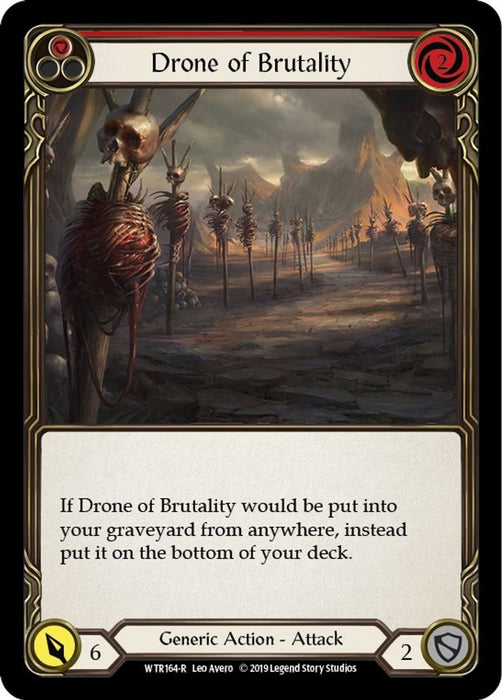 Drone of Brutality (Red) (#WTR164) (Welcome to Rathe) Near Mint Unlimited Edition Rainbow Foil