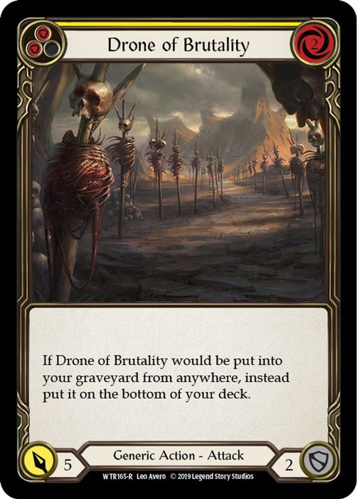 Drone of Brutality (Yellow) (#WTR165) (Welcome to Rathe) Near Mint Unlimited Edition Rainbow Foil