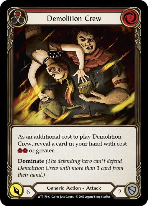 Demolition Crew (Red) (#WTR179) (Welcome to Rathe) Near Mint Unlimited Edition Rainbow Foil