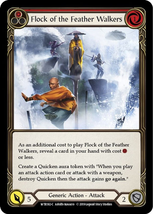 Flock of the Feather Walkers (Red) (#WTR182) (Welcome to Rathe) Near Mint Unlimited Edition Rainbow Foil