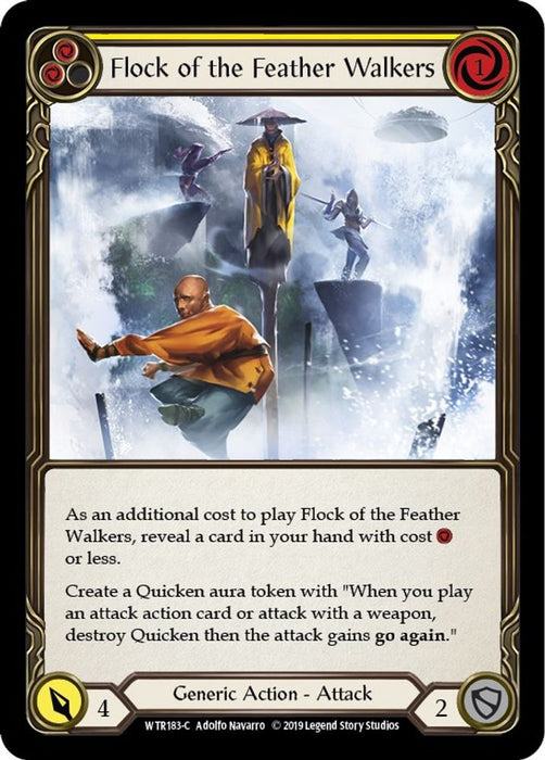 Flock of the Feather Walkers (Yellow) (#WTR183) (Welcome to Rathe) Near Mint Unlimited Edition Rainbow Foil