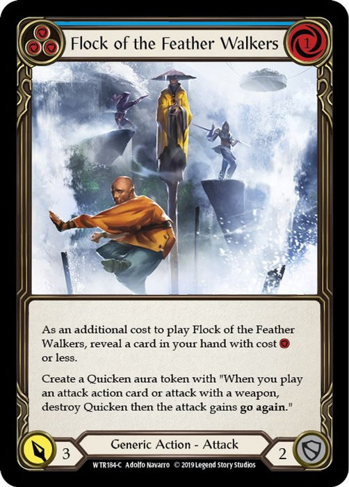 Flock of the Feather Walkers (Blue) (#WTR184) (Welcome to Rathe) Near Mint Unlimited Edition Rainbow Foil
