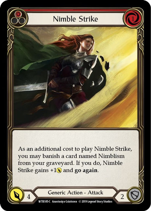 Nimble Strike (Red) (#WTR185) (Welcome to Rathe) Near Mint Unlimited Edition Rainbow Foil