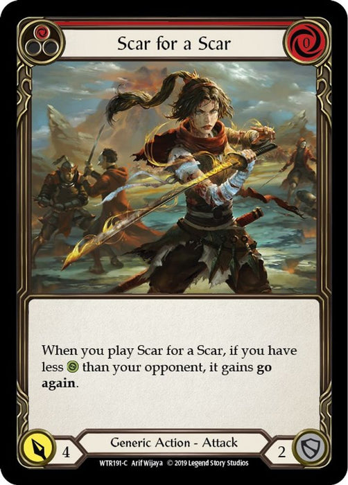 Scar for a Scar (Red) (#WTR191) (Welcome to Rathe) Near Mint Unlimited Edition Rainbow Foil