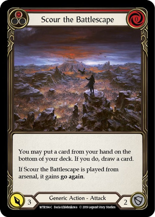 Scour the Battlescape (Red) (#WTR194) (Welcome to Rathe) Near Mint Unlimited Edition Rainbow Foil