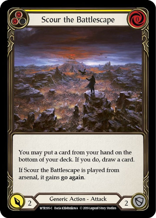 Scour the Battlescape (Yellow) (#WTR195) (Welcome to Rathe) Near Mint Unlimited Edition Rainbow Foil
