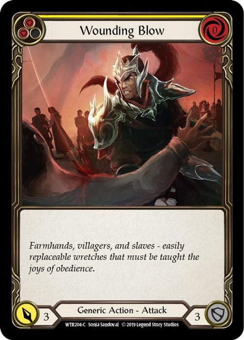 Wounding Blow (Yellow) (#WTR204) (Welcome to Rathe) Near Mint Unlimited Edition Rainbow Foil